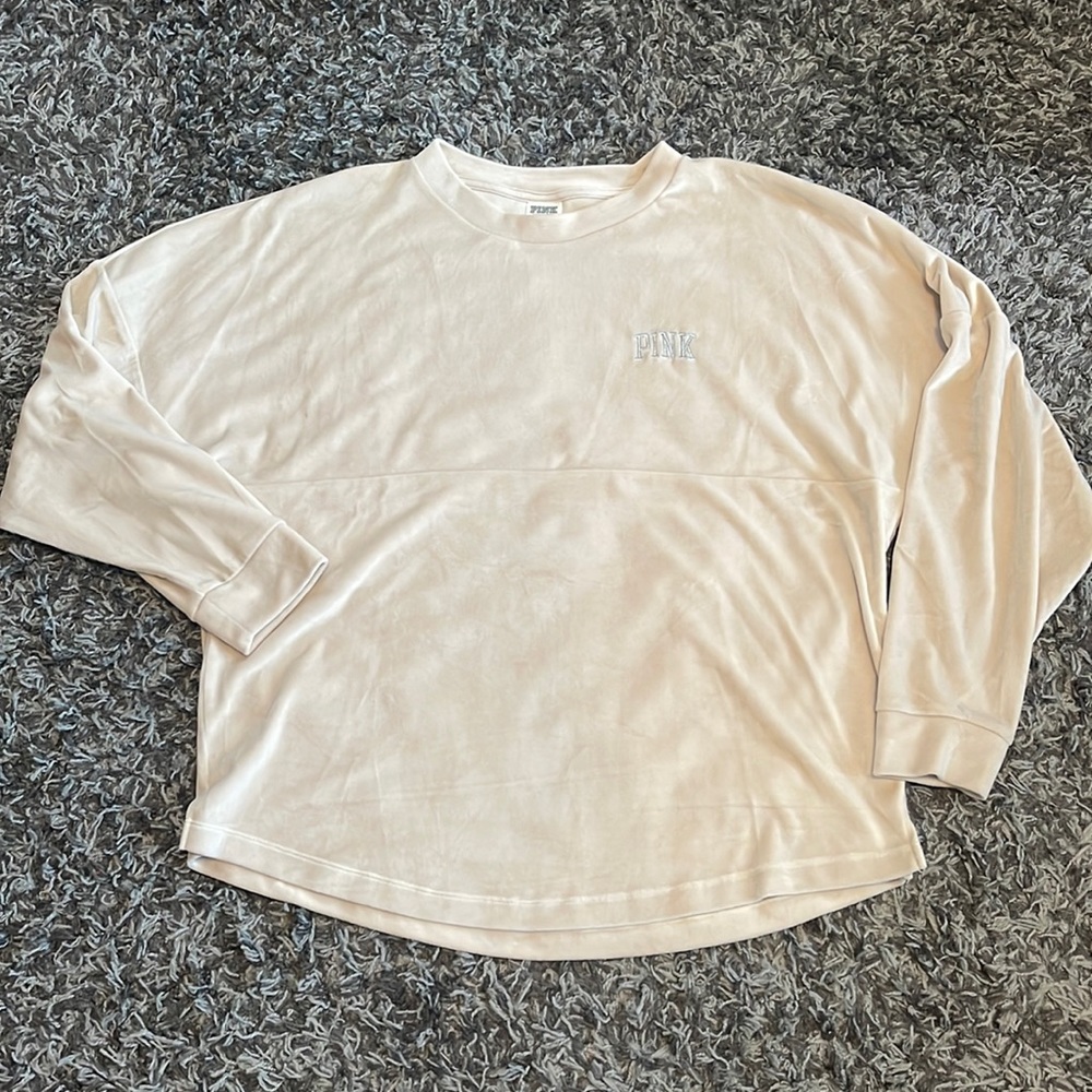 Victoria’s Secret Pink velour oversized crew